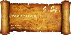 Oser Szilvia névjegykártya